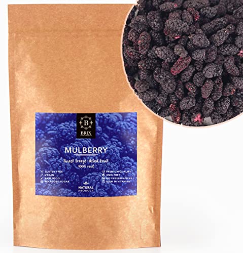 BRIX Maulbeeren | Natürliche Maulbeeren getrocknet 95 g | Great Taste Award für Trockenfrüchte | Gentechnikfrei, glutenfrei, vegan, Vitamine bleiben erhalten von BRIX, GROWN FOR FLAVOUR