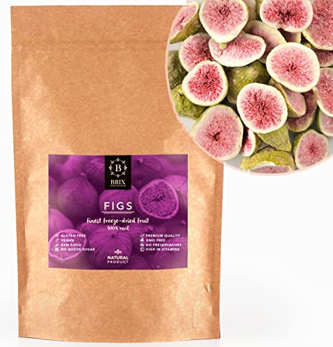 BRIX Gefriergetrocknete Feigen | Natürliche, getrocknete Feigen 95 g | Great Taste Award für Trockenfrüchte, getrocknet | Gentechnikfrei, glutenfrei, vegan, Vitamine bleiben erhalten von BRIX, GROWN FOR FLAVOUR