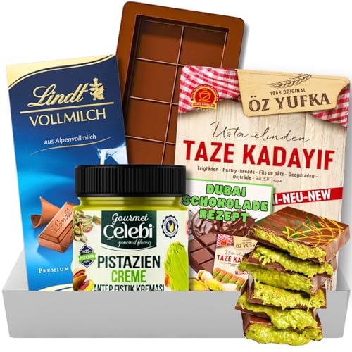 Dubai Schokolade Set - Selber machen - DIY Zutaten Kit mit Kadayif, LINDT Schokolade, Pistaziencreme, Schokoform und Rezept Dubai Schokolade Set - Selber machen - DIY Zutaten Kit mit Kadayif, LINDT Schokolade, Pistaziencreme, Schokoform und Rezept von BUNDLES FOR YOU