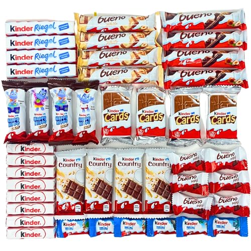 Ferrero Kinder Schokolade Geschenk-Box - Süßigkeiten Mix - Party-Mix - Süßigkeiten Großpackungen von Kinderschokolade (1x718g) von BUNDLES FOR YOU