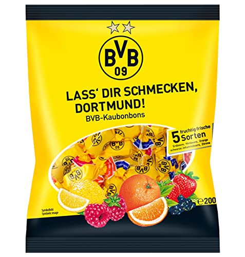BVB Dortmund Kaubonbons 5 Fruchtig- Frische Sorten 200g von BVB- Kaubonbons