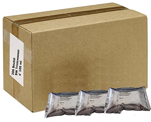 200 x 100 ml Notfall Trinkwasser, Emergency Notvorrat, 20 Liter Gesamtvolumen 200 x 100 ml Notfall Trinkwasser, Emergency Notvorrat, 20 Liter Gesamtvolumen von BW Trinkwasser