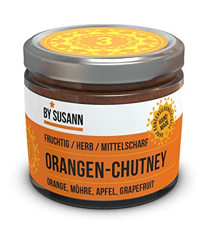 BY SUSANN - 03 ORANGEN-CHUTNEY im Glas (1 x 150 g), Geschmackserlebnisse mit intensiven und natürlichen Aromen, fruchtig, herb, mittelscharf von BY SUSANN