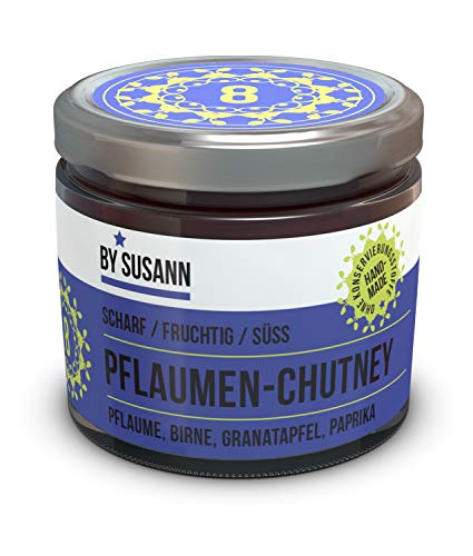 BY SUSANN - 08 PFLAUMEN-CHUTNEY im Glas (1 x 150 g), Geschmackserlebnisse mit intensiven und natürlichen Aromen, scharf, fruchtig, süß von BY SUSANN
