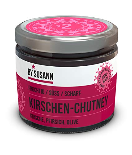 BY SUSANN – S2 KIRSCHEN-CHUTNEY im Glas (1 x 150 g), Geschmackserlebnisse mit intensiven und natürlichen Aromen, fruchtig, süß, scharf von BY SUSANN