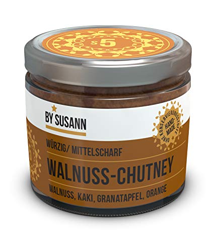 BY SUSANN – S5 WALNUSS-CHUTNEY im Glas (1 x 150 g), Geschmackserlebnisse mit intensiven und natürlichen Aromen, würzig, mittelscharf von BY SUSANN