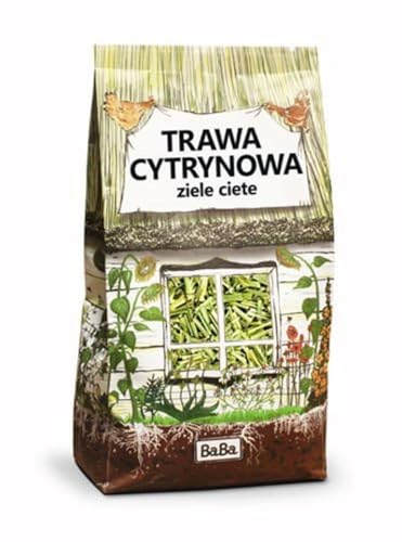 BaBa FOOD Zitronengras Tee 100g | Lemongras tea geschnitten | Zitronengras getrocknet | Premium lemongrass tee | Frei von jeglichen Zusätzen | Zitronengras loose leaf 100 g von BabaFood