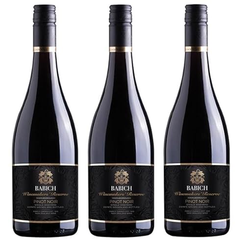 3x 0,75l - 2023er - Babich - Winemaker's Reserve - Pinot Noir - Marlborough - Neuseeland - Rotwein trocken von Babich