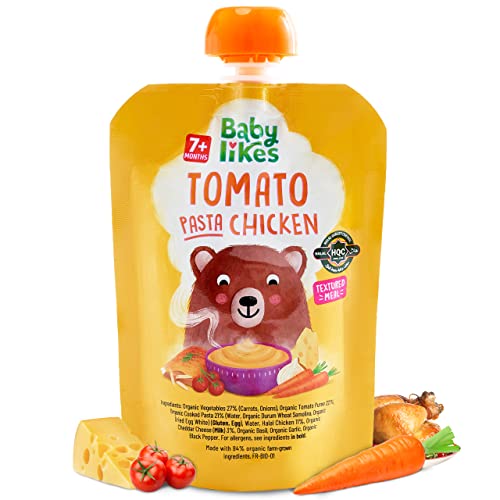 Baby Likes | Halal Bio-Tomaten, Nudeln und Hähnchen 130 Gramm x 6 Beutel Babypüree für Kinder ab 7 Monaten Baby Likes | Halal Bio-Tomaten, Nudeln und Hähnchen 130 Gramm x 6 Beutel Babypüree für Kinder ab 7 Monaten von Baby Likes