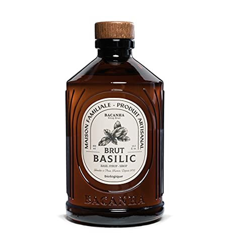 Bacanha Sirop Brut de Basilic Bio 400 ml - Bio Basilikum Sirup aus Frankreich mit Bio Rohrzucker von Bacanha