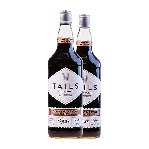 Wermut Bacardí Tails Cocktails Espresso Martini Rakete Flasche 1 L (Schachtel mit 2 Rakete Flasche von 1 L)