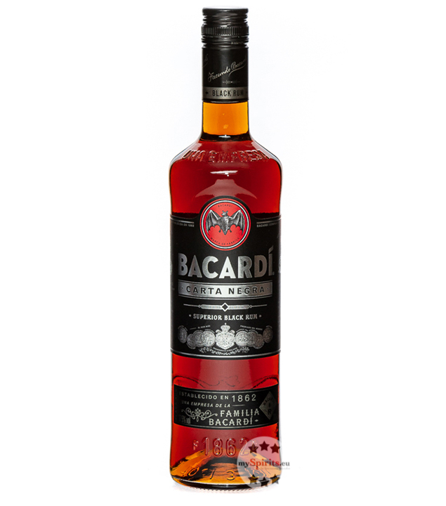Bacardi Carta Negra Black Rum 0,7l (37,5 % Vol., 0,7 Liter) von Bacardi