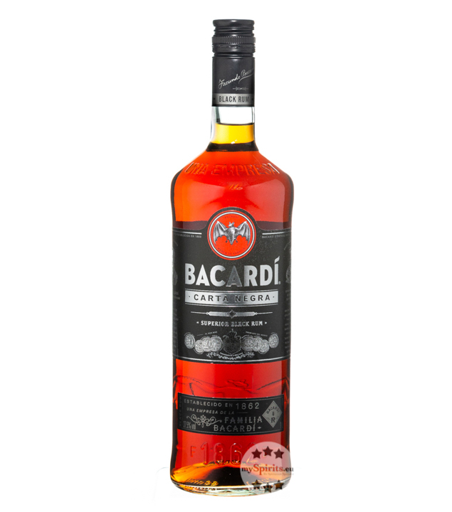 Bacardi Carta Negra Superior Black Rum  (37,5 % vol., 1,0 Liter) von Bacardi