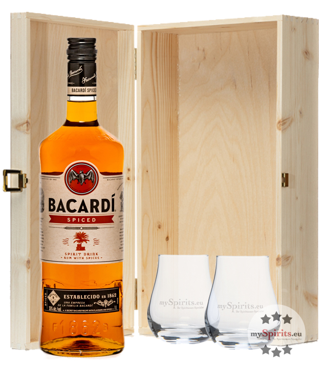 Bacardi Geschenkset Spiced (35 % Vol., 1,0 Liter) von Bacardi