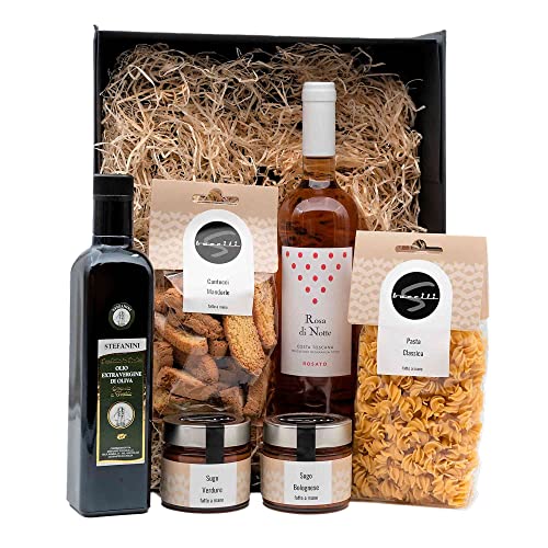 Geschenksbox Verde - Mit italienischen Klassikern - Pasta - Sugo - Olivenöl - Wein und Cantucci - Geschenkidee für Pasta Fans von Baccili Geschenksbox Verde - Mit italienischen Klassikern - Pasta - Sugo - Olivenöl - Wein und Cantucci - Geschenkidee für Pasta Fans von Baccili von Baccili