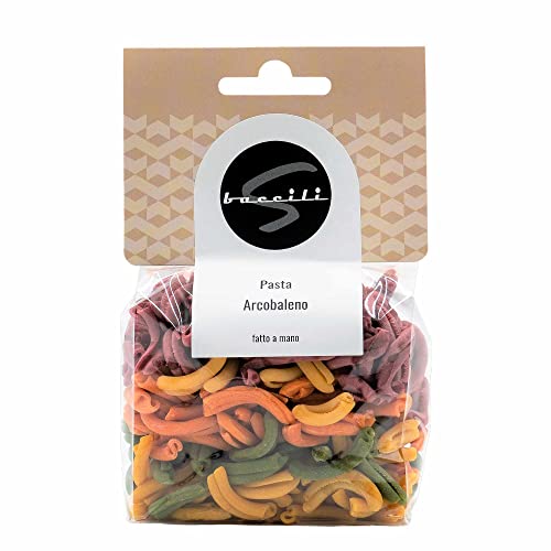 Pasta Arcobaleno Casarecce 300g - Bunte Pasta aus roten grünen orangen und gelben Nudeln mit verschiedenen Geschmäckern von Baccili Pasta Arcobaleno Casarecce 300g - Bunte Pasta aus roten grünen orangen und gelben Nudeln mit verschiedenen Geschmäckern von Baccili von Baccili