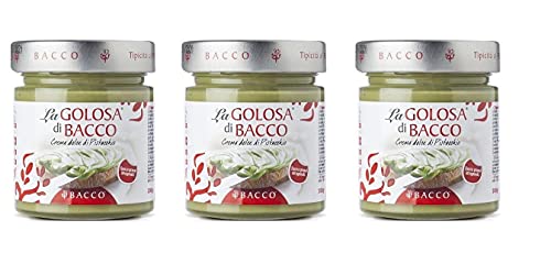 3x La Golosa Di Bacco Crema Dolce di Pistacchio Süße Pistaziencreme 200g Pistazie Streichcreme von Bacco