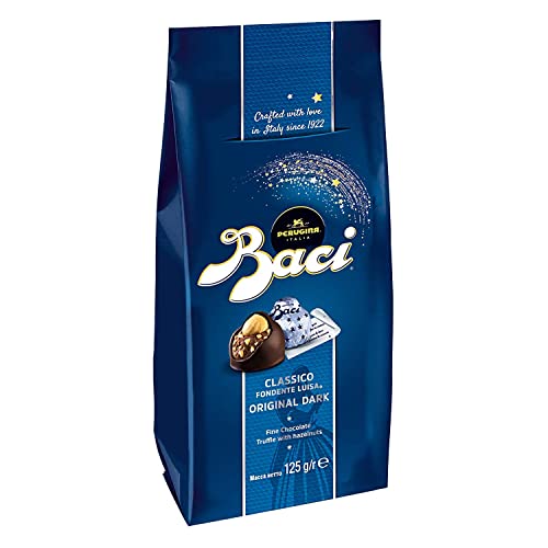 BACI Premium Beutel, 10 Pralinen mit dunkler Schokolade und Haselnussfüllung von Baci