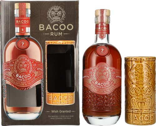 Bacoo 7 Years Old Rum 40% Vol. 0,7l in Geschenkbox mit Tiki Mug von Bacoo Rum