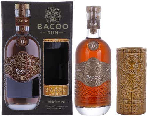 Bacoo 11 Years Old Rum 40% Vol. 0,7l in Geschenkbox mit Tiki Mug von Bacoo Rum