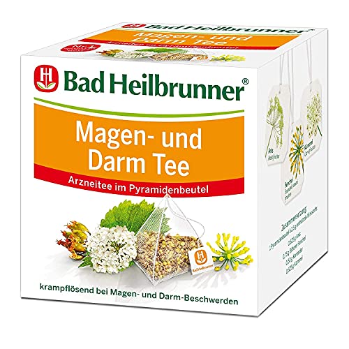Bad Heilbrunner Magen- & Darm Tee - Arzneitee im Pyramidenbeutel - Anis, Bitterer Fenchel, Koriander, Kümmel - krampflösend bei Magen- & Darm-Beschwerden (6 x 15 Pyramidenbeutel) von Bad Heilbrunner