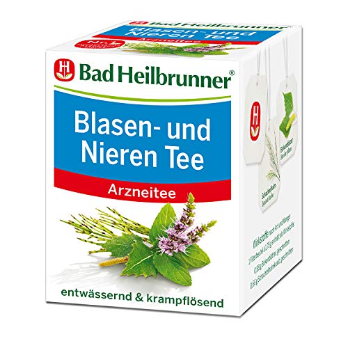 Bad Heilbrunner Blasen- und Nieren Tee im Filterbeutel, 12er Pack (12 x 8 Filterbeutel) von Bad Heilbrunner