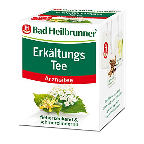 Bad Heilbrunner Erkältungs Tee im Filterbeutel, 12er Pack (12 x 8 Filterbeutel) von Bad Heilbrunner