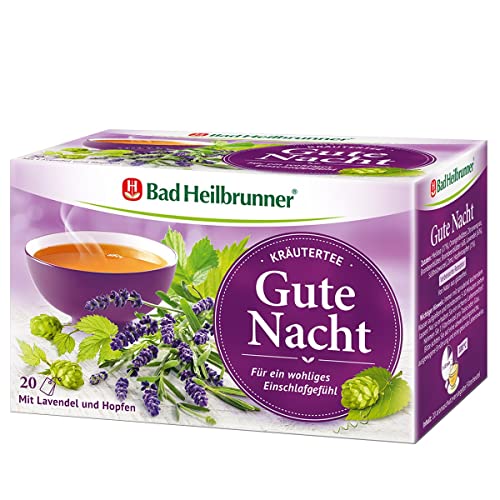 Bad Heilbrunner Gute Nacht Tee im Filterbeutel, 1er Pack (1 x 20 Filterbeutel) von Bad Heilbrunner