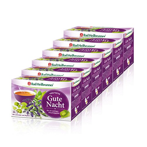 Bad Heilbrunner Gute Nacht Tee im Filterbeutel, 6er Pack (6 x 20 Filterbeutel) von Bad Heilbrunner