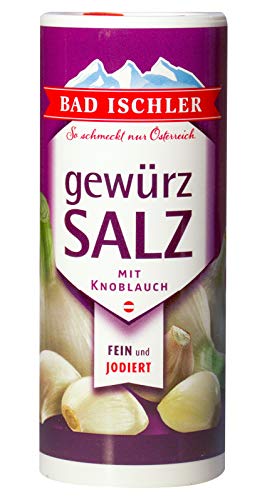 BAD ISCHLER Gewürzsalz Knoblauch fein und jodiert 90g BAD ISCHLER Gewürzsalz Knoblauch fein und jodiert 90g von BAD ISCHLER SALZZART. HANDGESCHÖPFT.