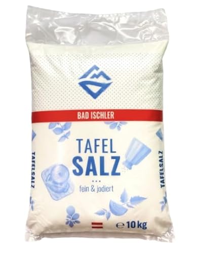 Bad Ischler - Tafel Salz, fein & jodiert im 10 kg Sack I hervorragend geeignet zum feinen Würzen und Verfeinern Bad Ischler - Tafel Salz, fein & jodiert im 10 kg Sack I hervorragend geeignet zum feinen Würzen und Verfeinern von BAD ISCHLER SALZZART. HANDGESCHÖPFT.