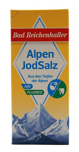Bad Reichenhaller Alpen Jodsalz mit Fluorid, 24er Pack (24 x 500g) von Bad Reichenhaller