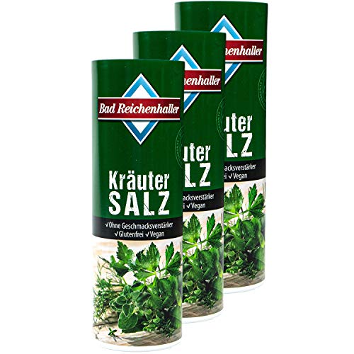 Bad Reichenhaller Kräutersalz 3 x 300g Dose | Großpackung Vorrat insgesamt 900 g | ohne Geschmacksverstärker Glutenfrei | verschiedene Kräuter vegetarische und vegane Küche geeignet… Bad Reichenhaller Kräutersalz 3 x 300g Dose | Großpackung Vorrat insgesamt 900 g | ohne Geschmacksverstärker Glutenfrei | verschiedene Kräuter vegetarische und vegane Küche geeignet… von Bad Reichenhaller