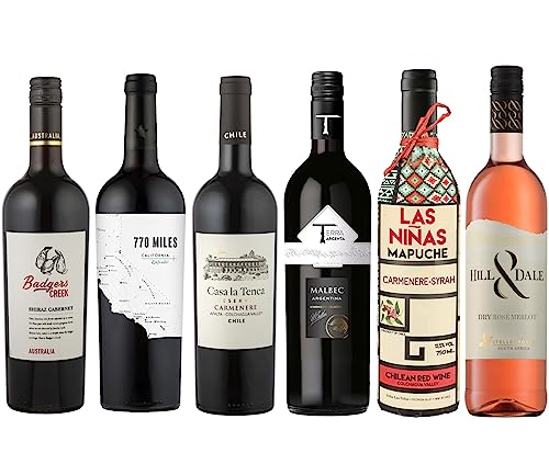 La Grande Vinothèque - Wein Probierpaket - Auswahl von 6 Rot- und Roséweinen aus der Neuen Welt - Argentinien, Kalifornien, Chile, Australien, Südafrika (6 x 0,75L) von La Grande Vinothèque