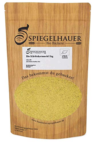 3 x Bio Kürbiskernmehl teilentölt 1 kg hoher Eiweißgehalt von Bäckerei Spiegelhauer