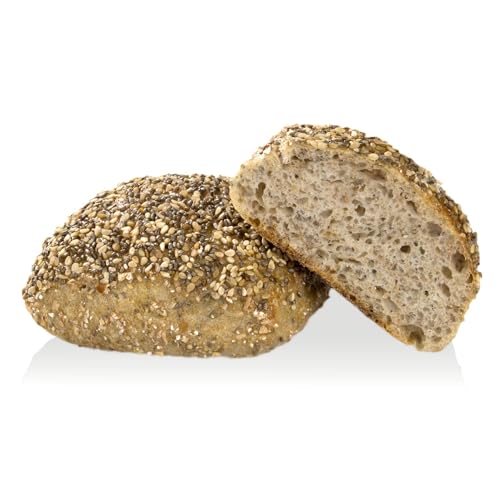 Bäckerei Spiegelhauer Bio Chia Brötchen 5 Stück halbgebacken I Bio Aufbackbrötchen zum Aufbacken I abgepackte Bio Brötchen von Bäckerei Spiegelhauer