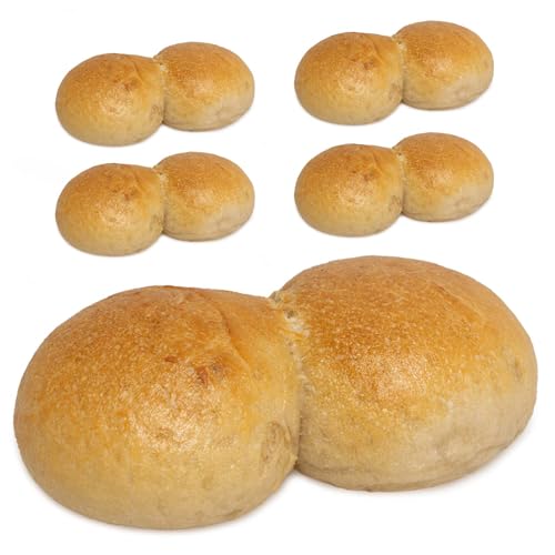 Bäckerei Spiegelhauer Demeter Bio Doppel Brötchen 5 Stück halbgebacken I Bio Aufbackbrötchen zum Aufbacken I abgepackte Bio Brötchen von Bäckerei Spiegelhauer