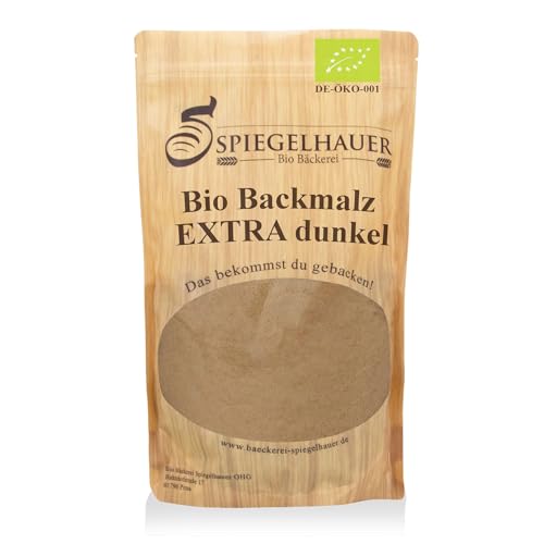 Bäckerei Spiegelhauer Bio Backmalz extra dunkel 200g inkatives Backmalz für Brot und Brötchen Gerstenmalzmehl von Bäckerei Spiegelhauer