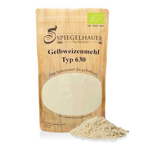 Bäckerei Spiegelhauer Bio Gelbweizenmehl 1 kg angebaut in Sachsen Carotinoid Weizenmehl Typ 630 von Bäckerei Spiegelhauer
