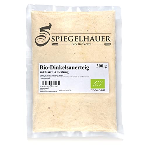 Bäckerei Spiegelhauer Bio Sauerteig (Dinkelsauer) 100% Bio Dinkelmehl frischer Natursauerteig – perfekt für Brote oder als Anstellgut 300g Dinkelsauerteig von Bäckerei Spiegelhauer
