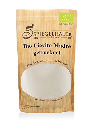 Bäckerei Spiegelhauer Bio Lievito Madre getrocknet 200 g Backen ohne Hefe für Pizza, Brot, Brötchen, Ciabatta Bio Weizen-sauerteig getrocknet von Bäckerei Spiegelhauer