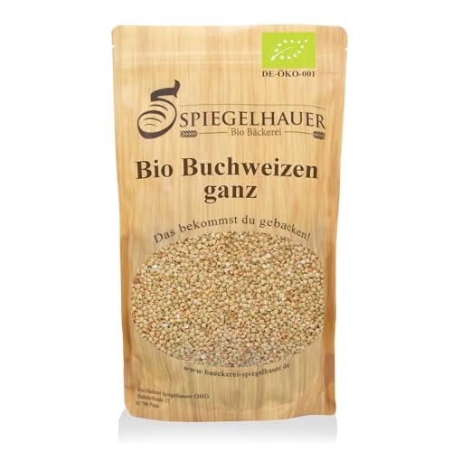 Bio Bäckerei Spiegelhauer Bio Buchweizen 1 kg - geschält glutenfrei aus Europa keimfähig Buchweizensamen Microgreens von Bäckerei Spiegelhauer