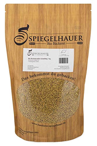 Bio Bockshornklee Keimsaat - Bockshornkleesamen für die Zucht von Bockshornklee Sprossen - der natürliche Energiespender - lecker in Salaten - Inhalt: 1 kg Bockshornklee-Samen von Bäckerei Spiegelhauer