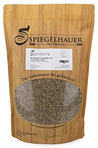 Bio Hanfsaat ungeschält 1 kg aus Europa Hanfsamen mit Schale roh naturbelassen von Bäckerei Spiegelhauer