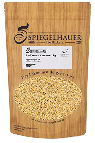 Bio Khorasan ganzes Korn 1 kg Urmut Urweizen keimfähig, naturbelassen, reich an Eiweiß – ein Qualitätsprodukt der Bäckerei Spiegelhauer von Bäckerei Spiegelhauer
