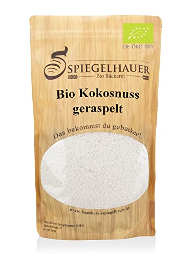 Bio Kokosraspeln 1 kg Kokosflocken roh Kokosnuss geraspelt ungesüßt ungeröstet von Bäckerei Spiegelhauer