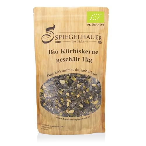 Bäckerei Spiegelhauer Bio Kürbiskerne geschält 1kg I Bio Kürbiskerne 1kg zum Backen Kochen Müsli von Bäckerei Spiegelhauer