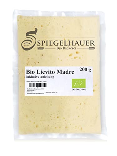 Bäckerei Spiegelhauer Bio Lievito Madre 200 g frischer Bio Weizen-Sauerteig I Backen ohne Hefe I Anstellgut triebstark für Brot, Brötchen, Pizza, Ciabatta I ohne Glas Bäckerei Spiegelhauer Bio Lievito Madre 200 g frischer Bio Weizen-Sauerteig I Backen ohne Hefe I Anstellgut triebstark für Brot, Brötchen, Pizza, Ciabatta I ohne Glas von Bäckerei Spiegelhauer