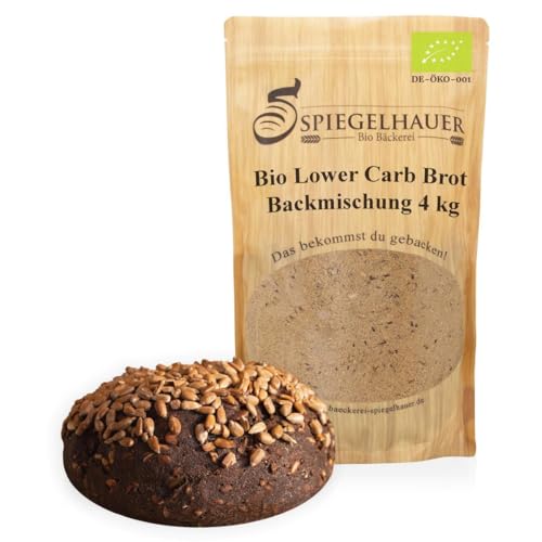 Bio Low Carb Brot Backmischung 4 kg Vorteilspackung von Bäckerei Spiegelhauer