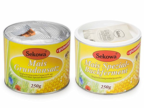 Bio Mais Backferment (1 x 250g) und Mais Grundansatz (1 x 250g) glutenfrei nach Hugo Erbe von Bäckerei Spiegelhauer